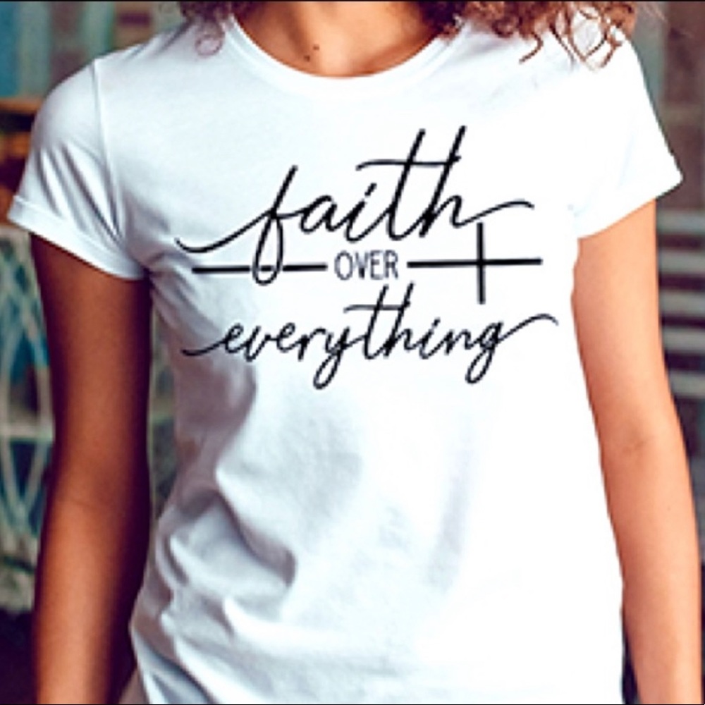 SALE! ❤️ Faith graphic T-shirt women's soft comfortable casual summer tee